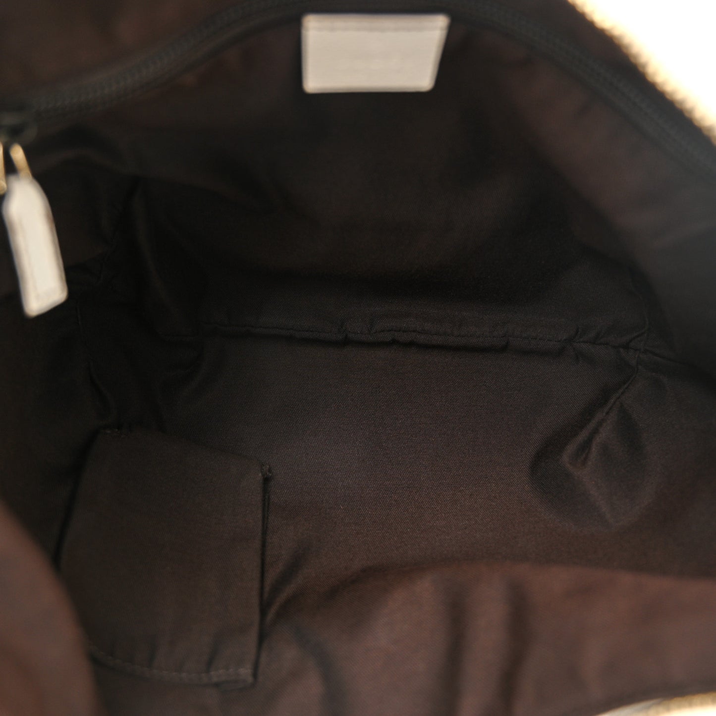 Monogram Web Medium Half Moon Hobo White