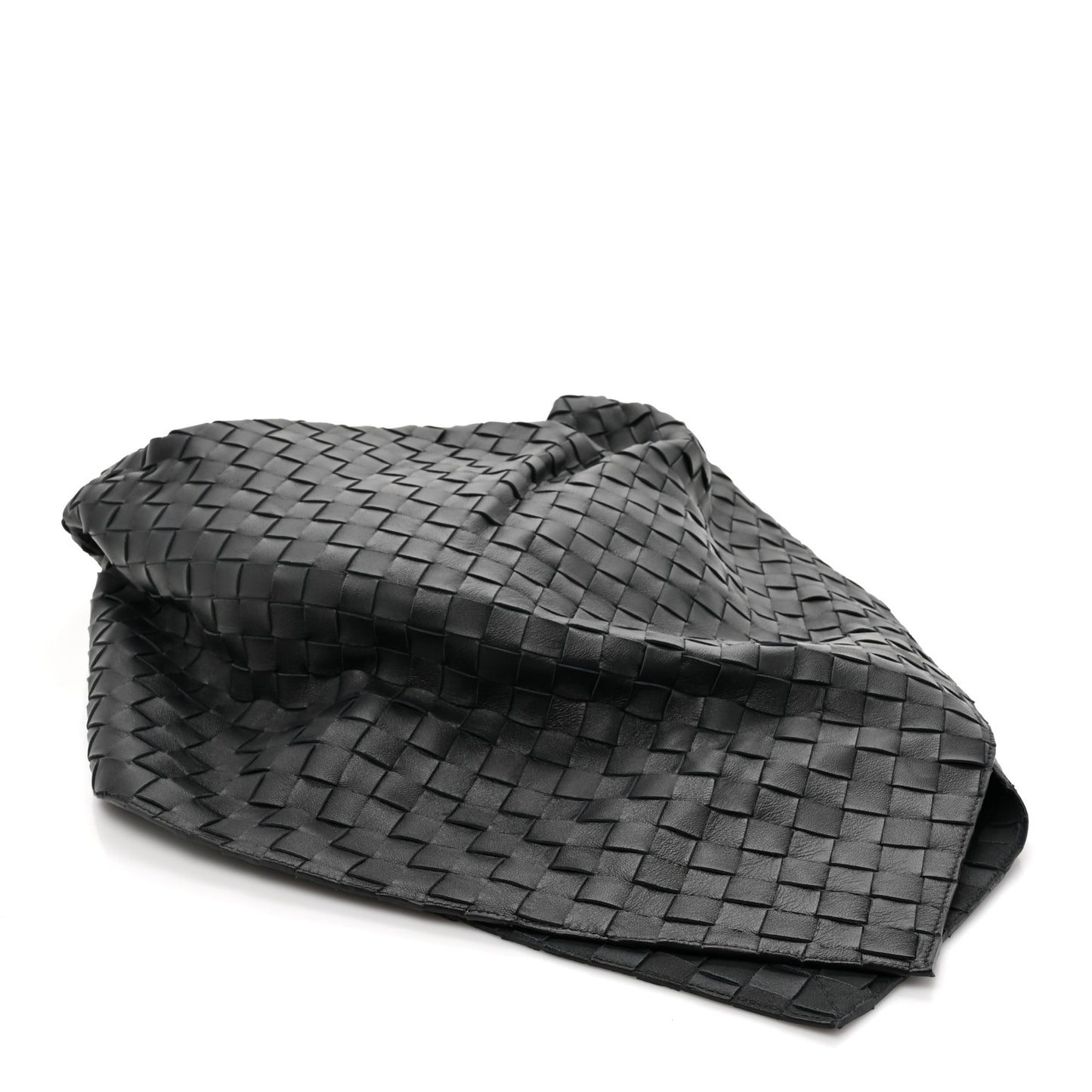 Nappa Intrecciato Foulard Hobo Bag Black