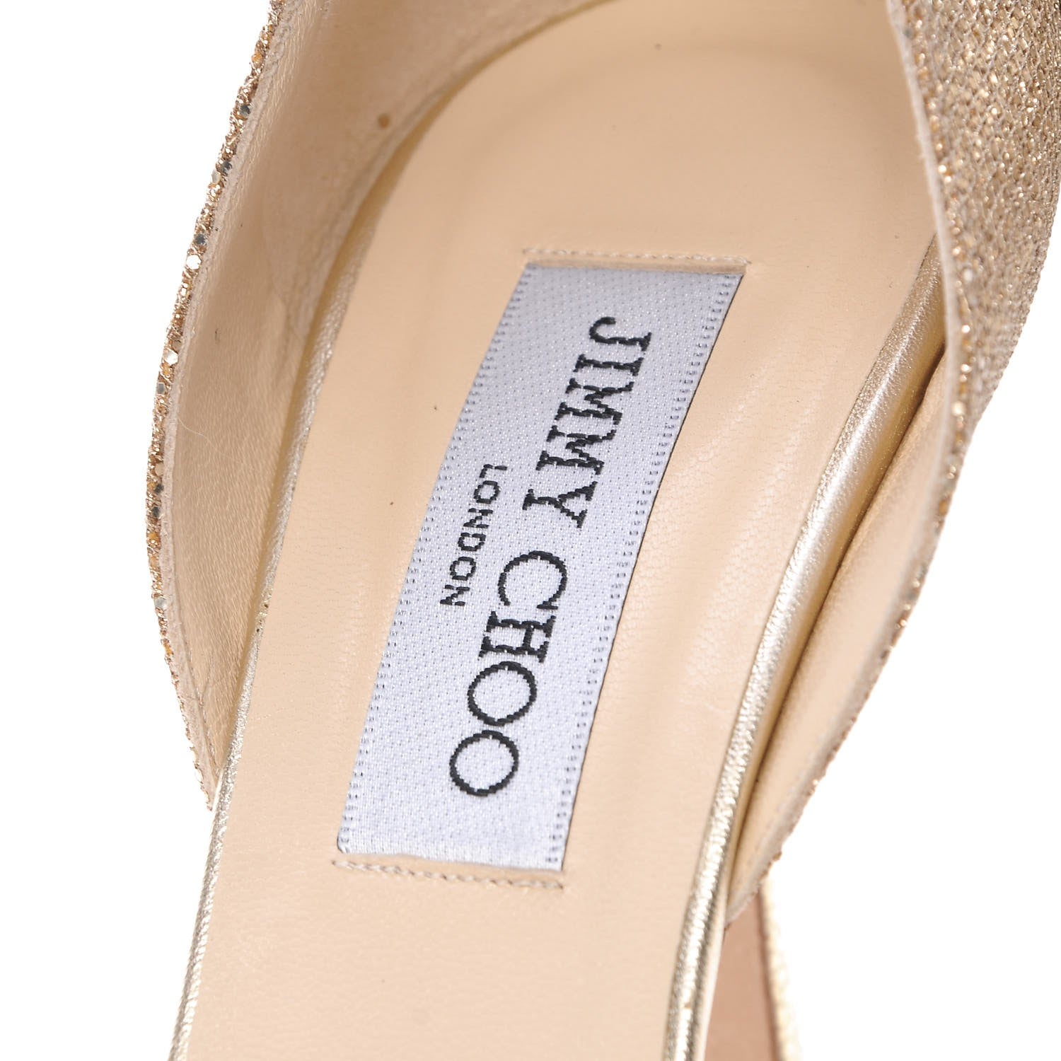 Jimmy Choo Glitter Logan D'Orsay Pumps 38.5 Gold 9 of 12