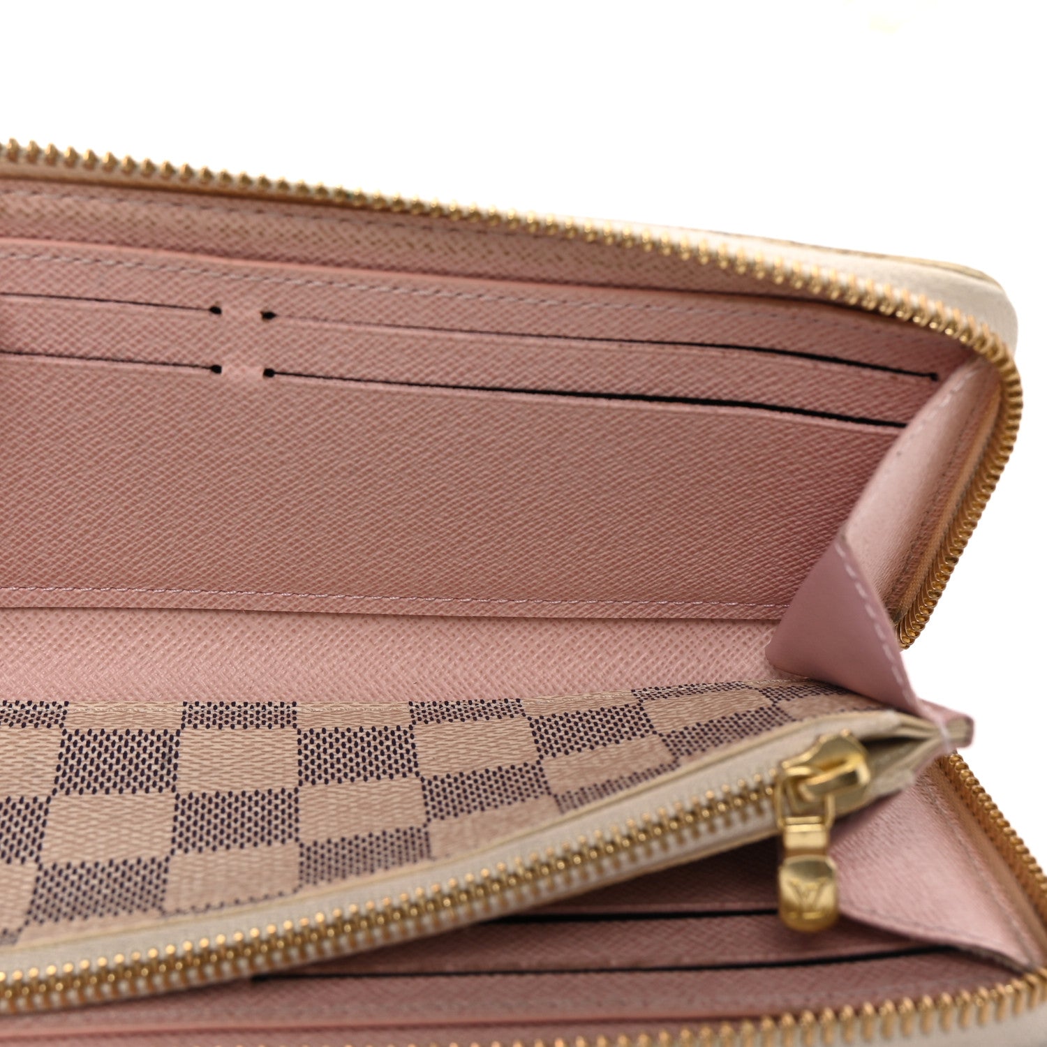 Louis Vuitton Damier Azur Clemence Wallet Rose Ballerine 5 of 7