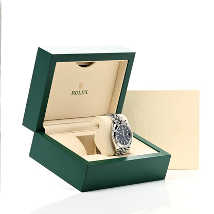 Rolex Stainless Steel 18K White Gold 41mm Oyster Perpetual Datejust Watch Bright Blue 126334 5 of 5