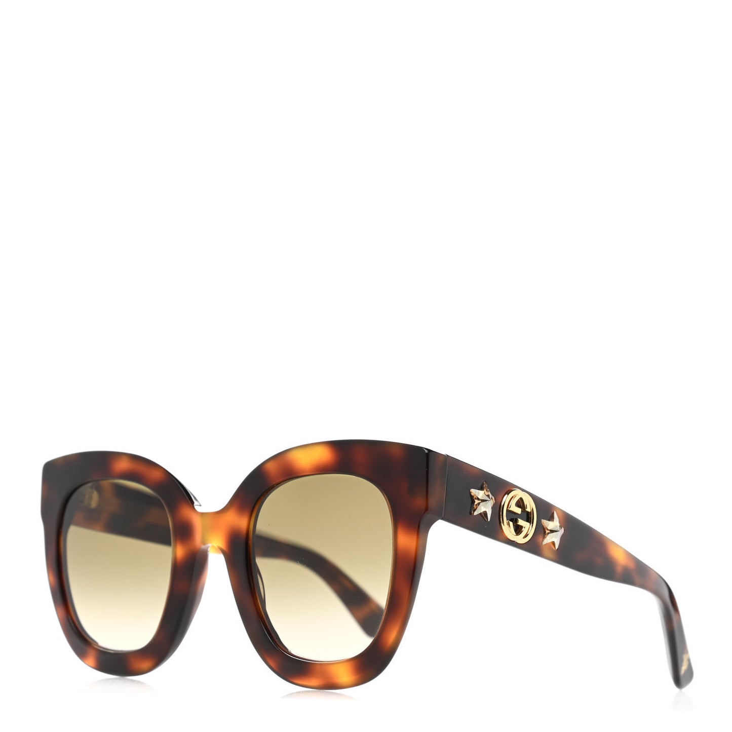Round Frame Star Sunglasses GG0208S Tortoise