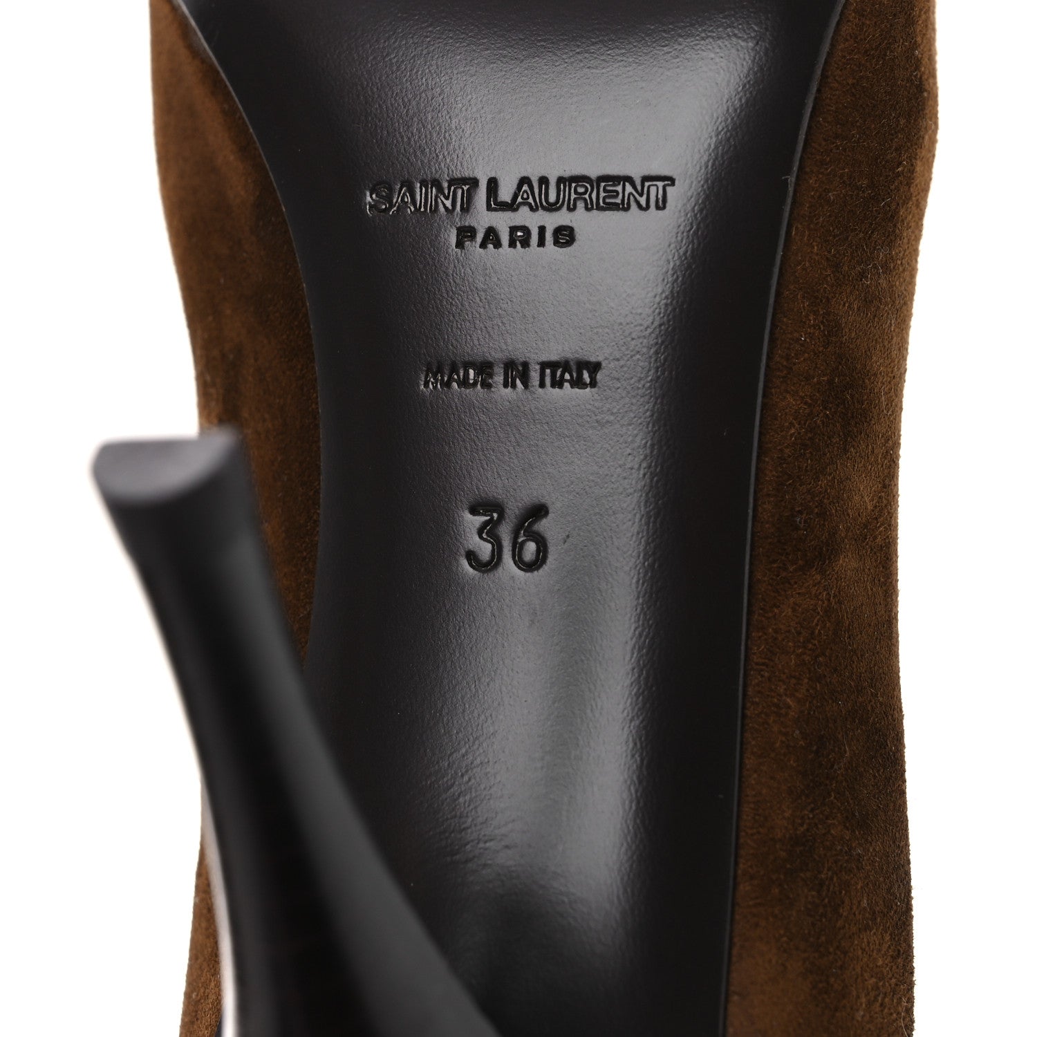 Saint Laurent Suede Vicky 90 Booties 36 Land 8 of 11