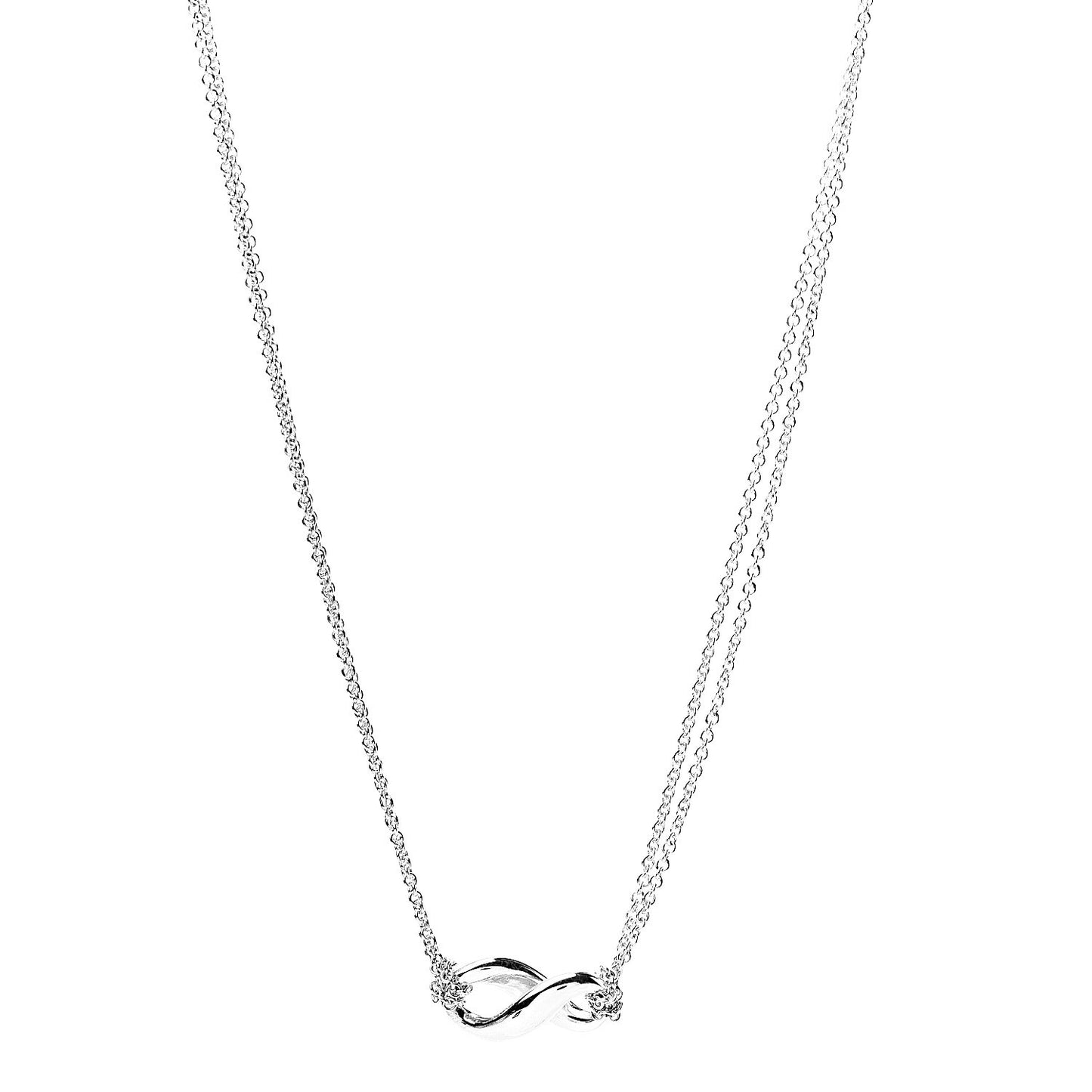 Sterling Silver Figure 8 Pendant Necklace