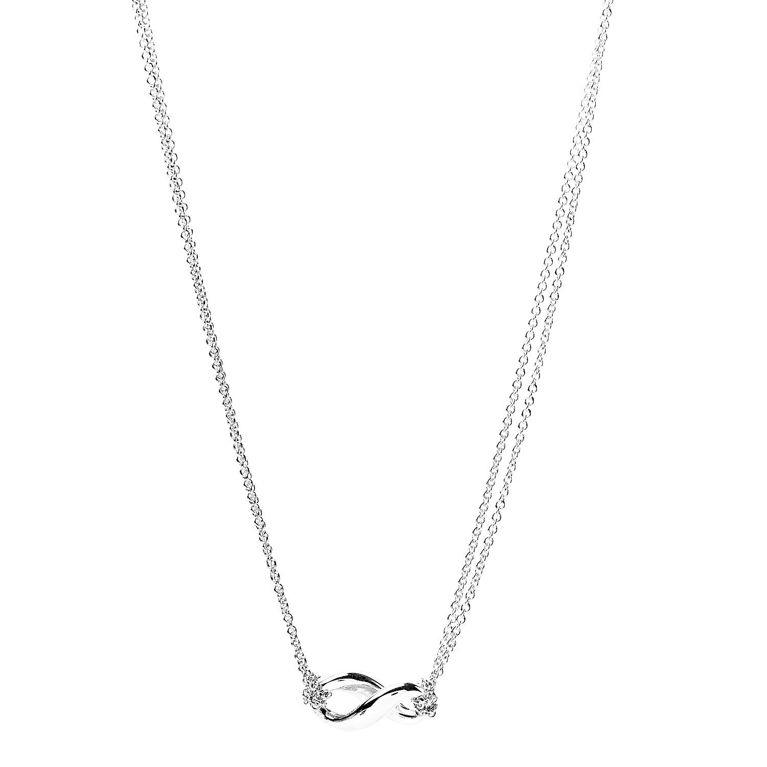 Tiffany Sterling Silver Figure 8 Pendant Necklace 1 of 5
