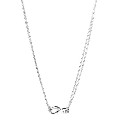 Tiffany Sterling Silver Figure 8 Pendant Necklace 1 of 5