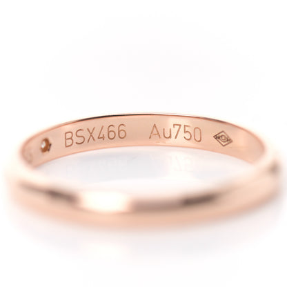 Cartier 18K Pink Gold Diamond 2.6mm 1895 Wedding Band Ring 55 7.25 5 of 6