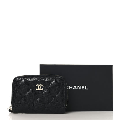 Chanel Caviar Quilted Zip Coin Purse Black 8 of 8