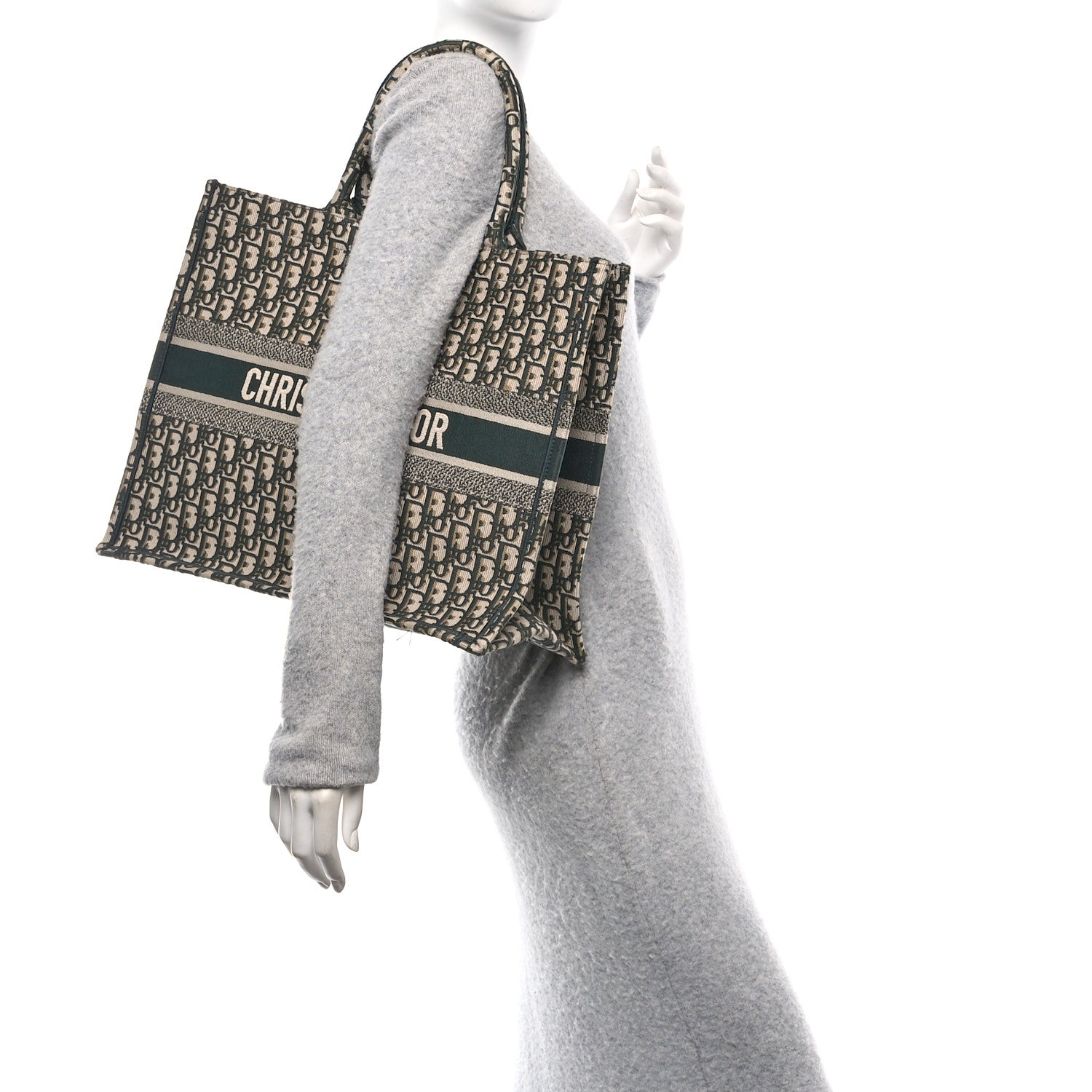 Christian Dior Oblique Large Book Tote Vert Multicolor 2 of 10