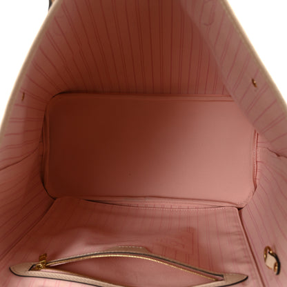 Louis Vuitton Damier Azur Braided Neverfull MM Pink 5 of 9