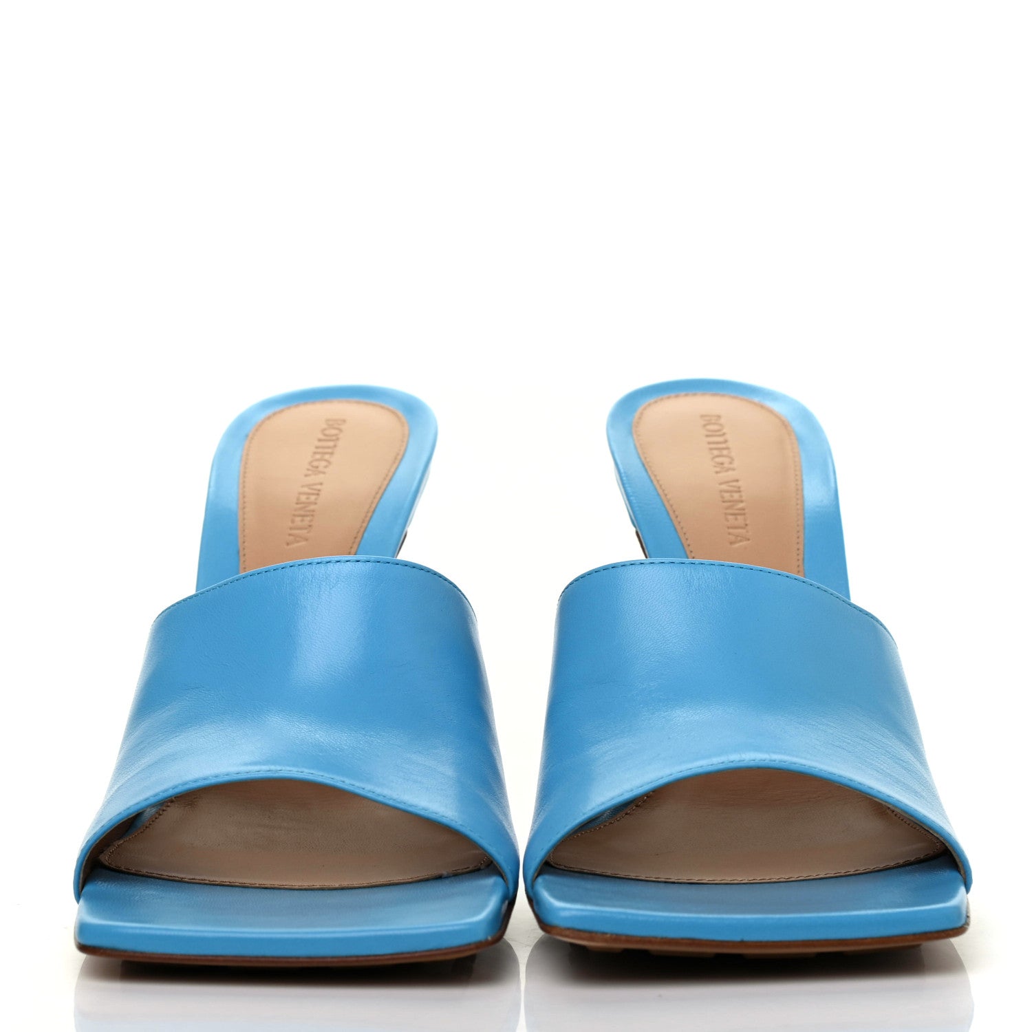 Bottega Veneta Lambskin Stretch Mule Sandals 40 Sky Blue 2 of 8