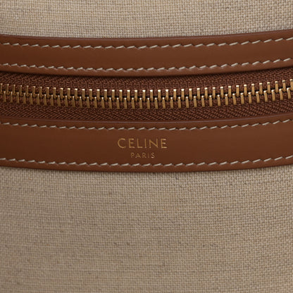 Celine Canvas Calfskin Triomphe Embroidered Horizontal Cabas Tan 6 of 12