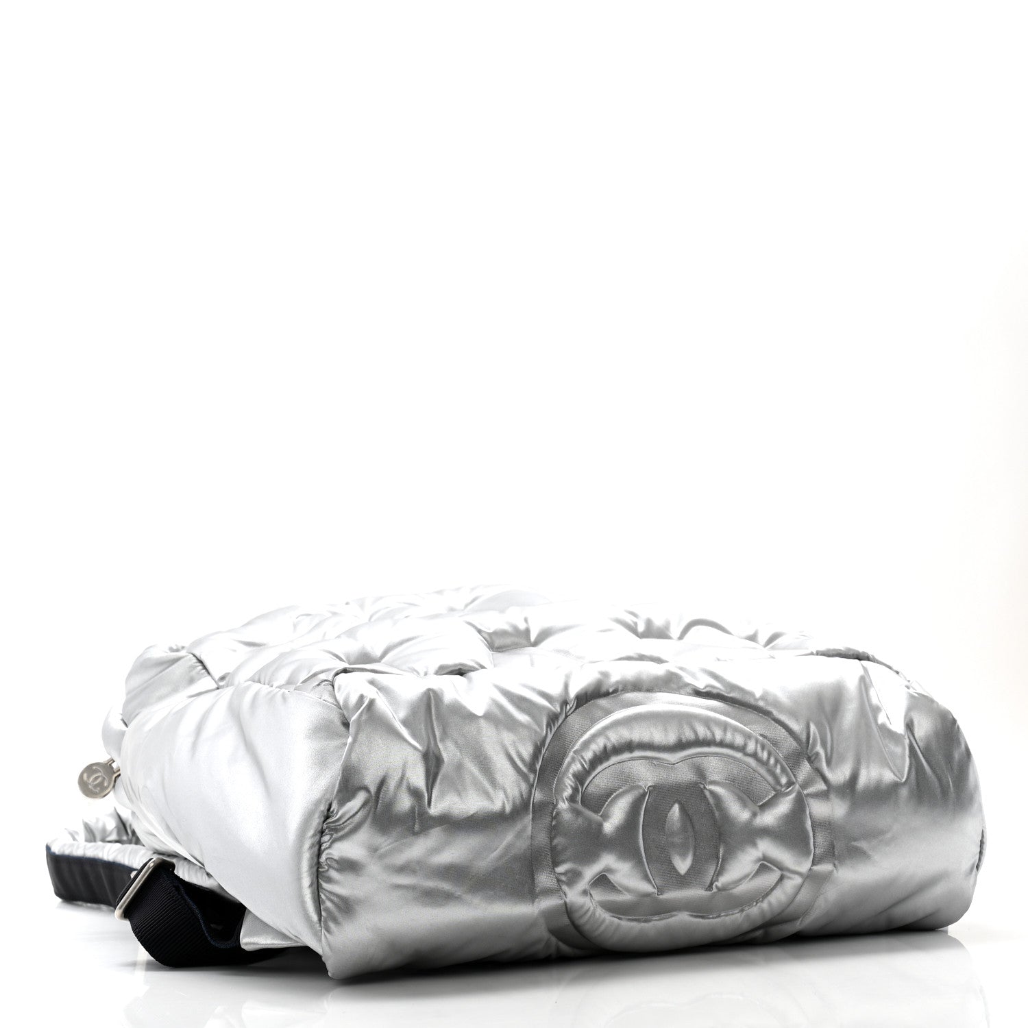 Chanel Nylon Embossed Small Doudoune Backpack Silver 4 of 10