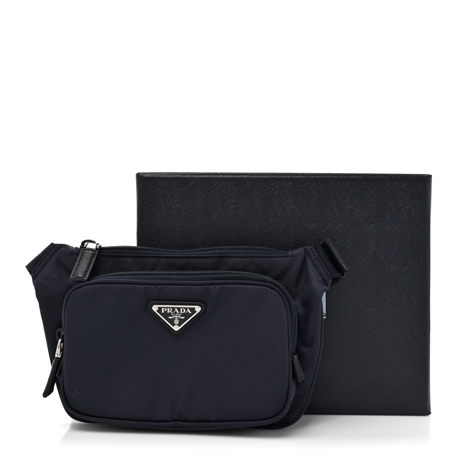 Prada Re-Nylon Saffiano Belt Bag Navy 11 of 11