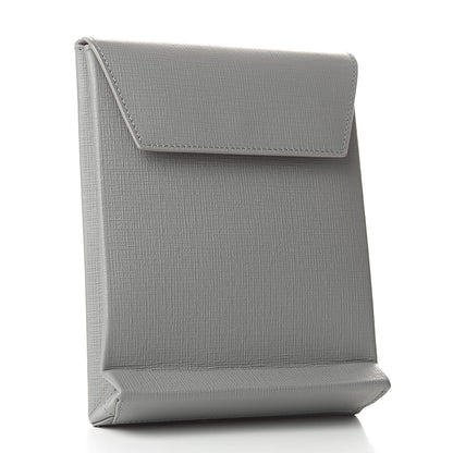 Balenciaga Squared Calfskin Logo Shopping Envelope Clutch Balenciaga Grey 3 of 9