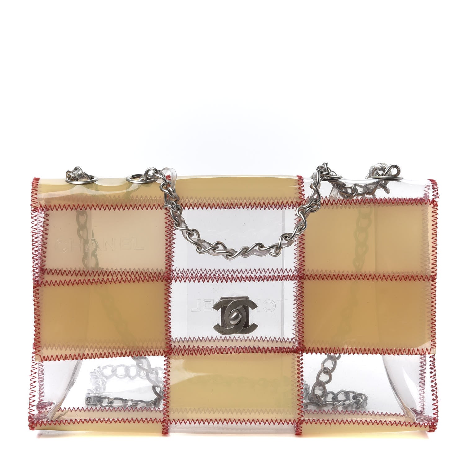 Chanel PVC Stitched Flap Beige Pink 1 of 10