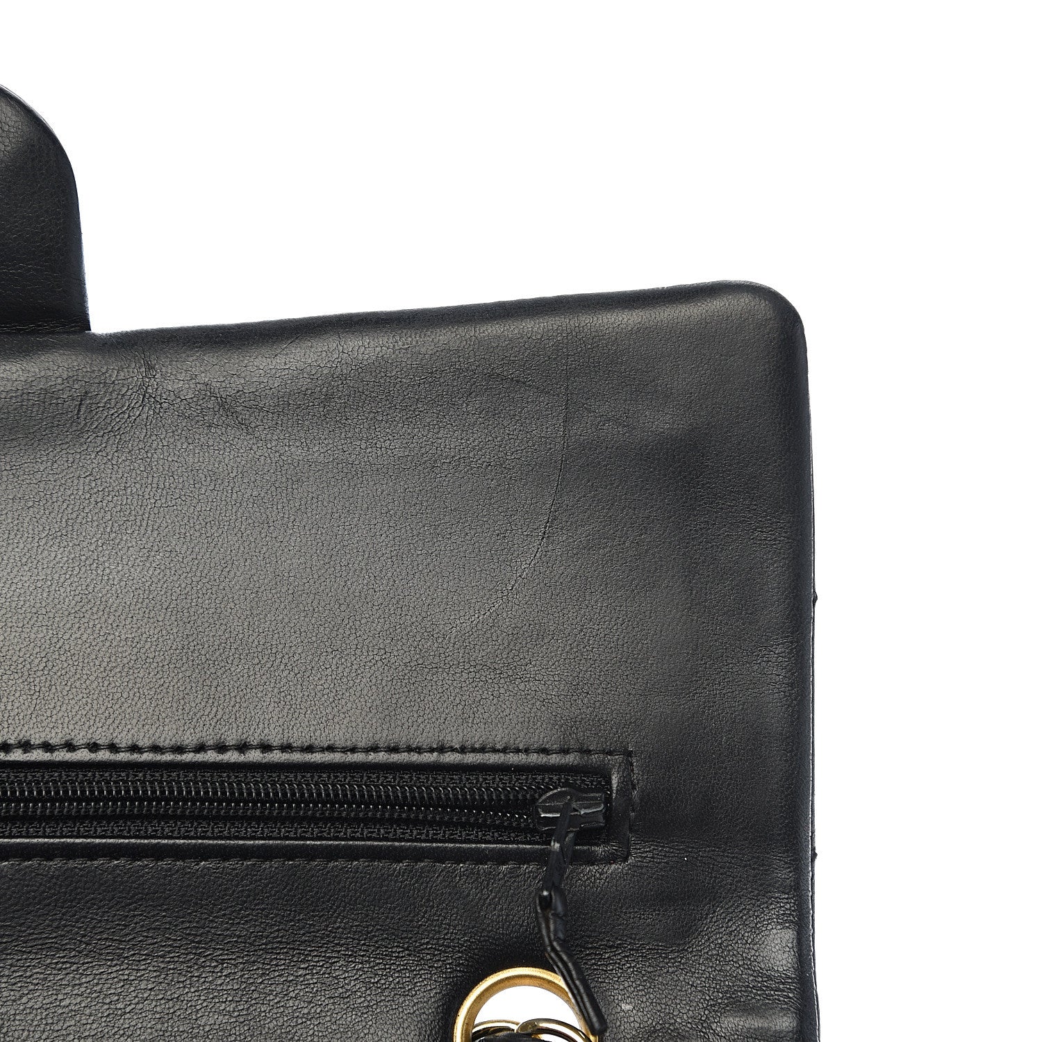 Chanel Lambskin Quilted Medium Double Flap Black 8 of 17