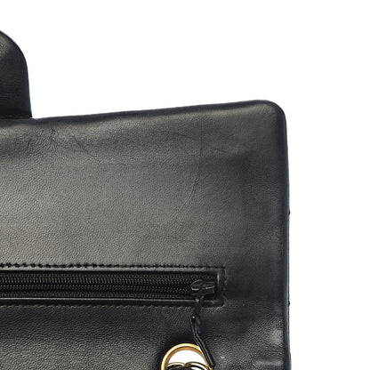 Chanel Lambskin Quilted Medium Double Flap Black 8 of 17