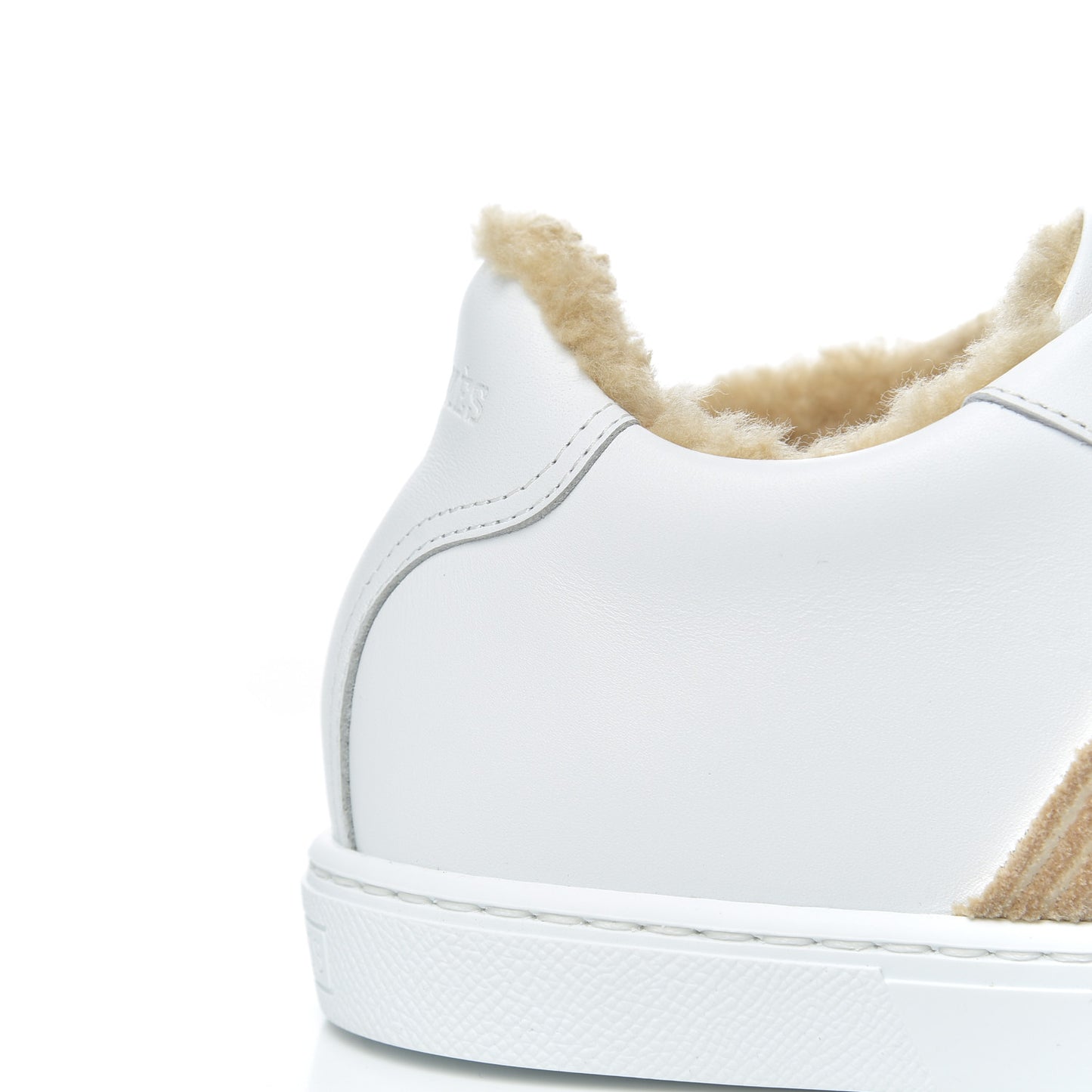 Calfskin Woolskin Womens Advantage Sneakers 38.5 White