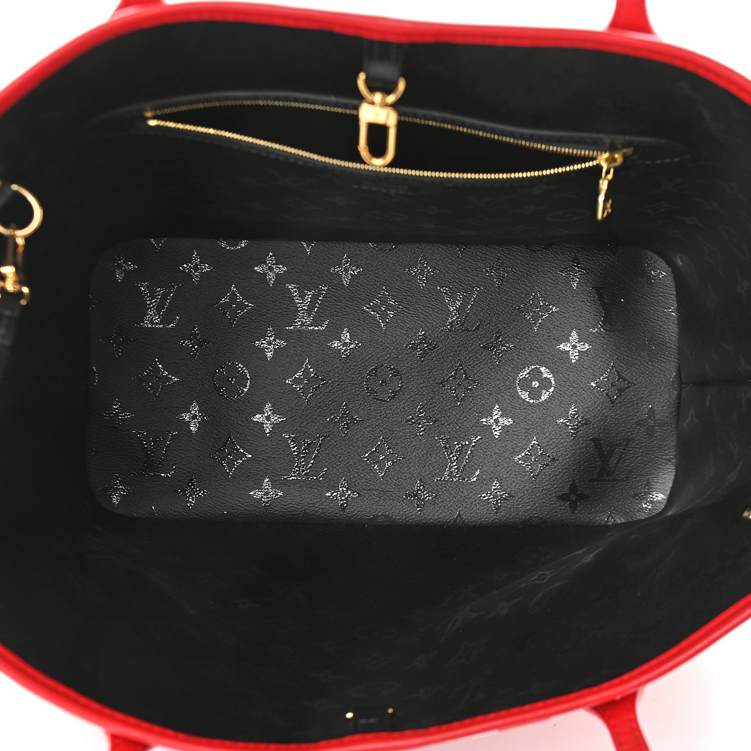 Louis Vuitton X UF Tufted Monogram Neverfull MM Black Red 6 of 10