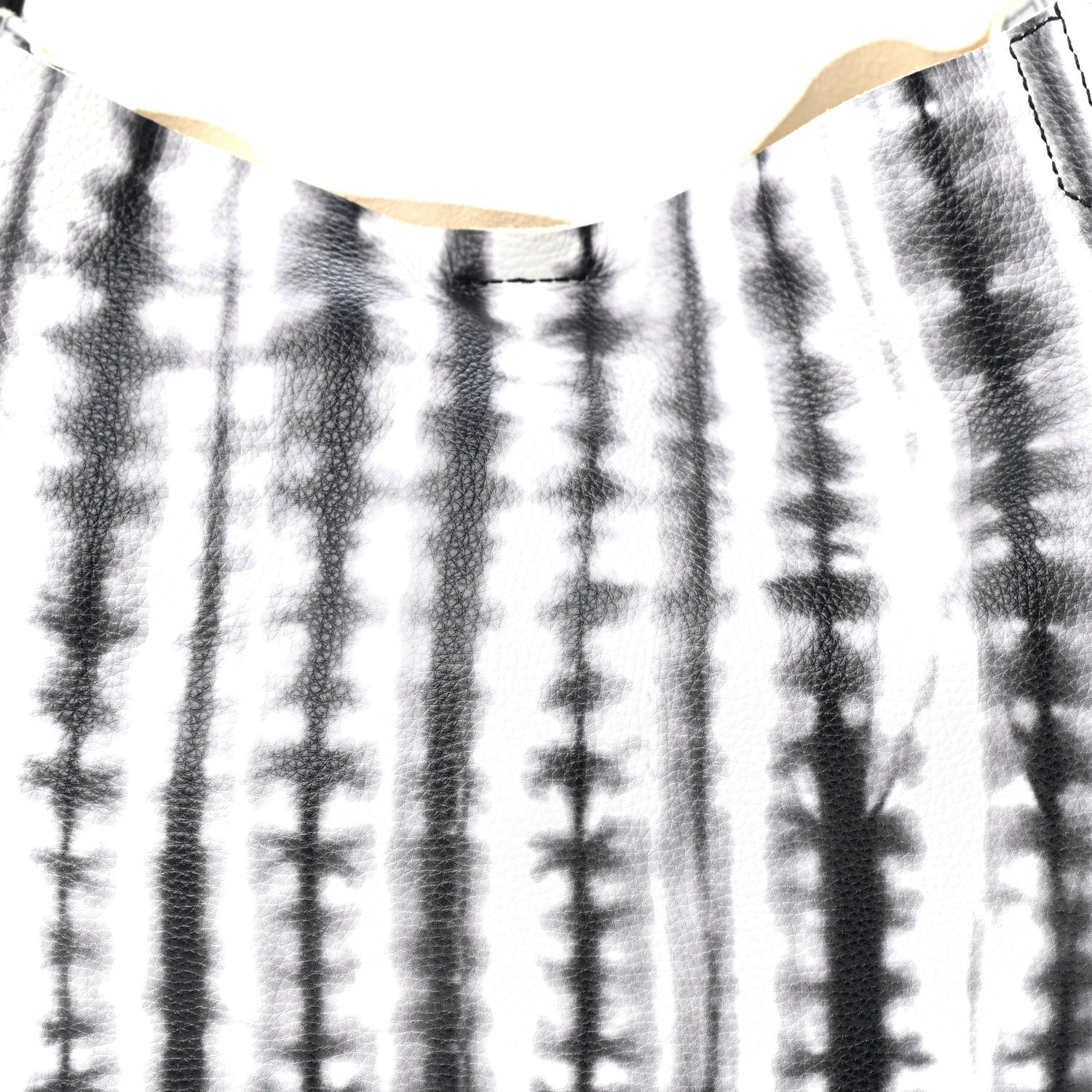 Proenza Schouler Grained Calfskin Large Tie Dye Tote Black White 10 of 10