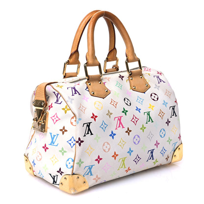 Louis Vuitton Monogram Multicolor Speedy 30 White 3 of 12