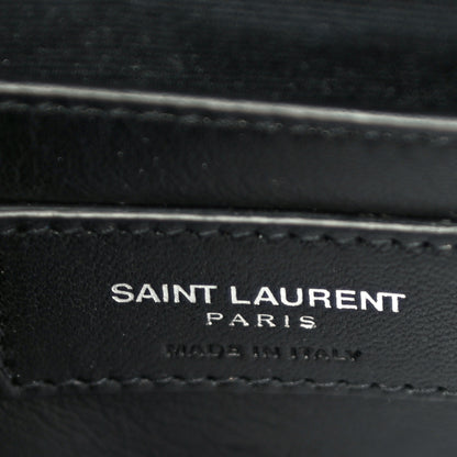 Saint Laurent Sheepskin Matelasse Chevron Monogram Medium College Bag Asphalt 6 of 12