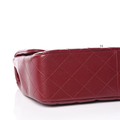 Chanel Caviar Quilted Jumbo Single Flap Dark Red 5 of 10
