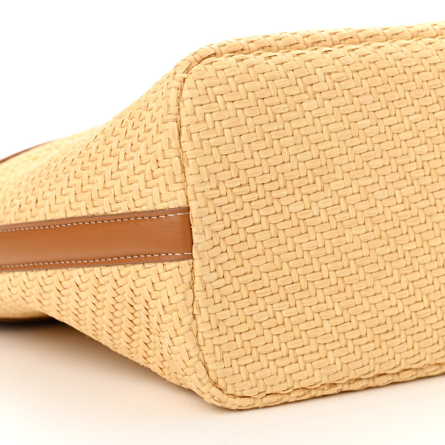 Alexander McQueen Raffia Calfskin Small The Bow Bag Natural Tan 9 of 10