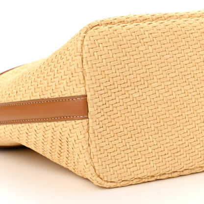Alexander McQueen Raffia Calfskin Small The Bow Bag Natural Tan 9 of 10
