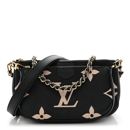 Louis Vuitton Empreinte Monogram Giant Multi Pochette Accessories Black Beige 1 of 9