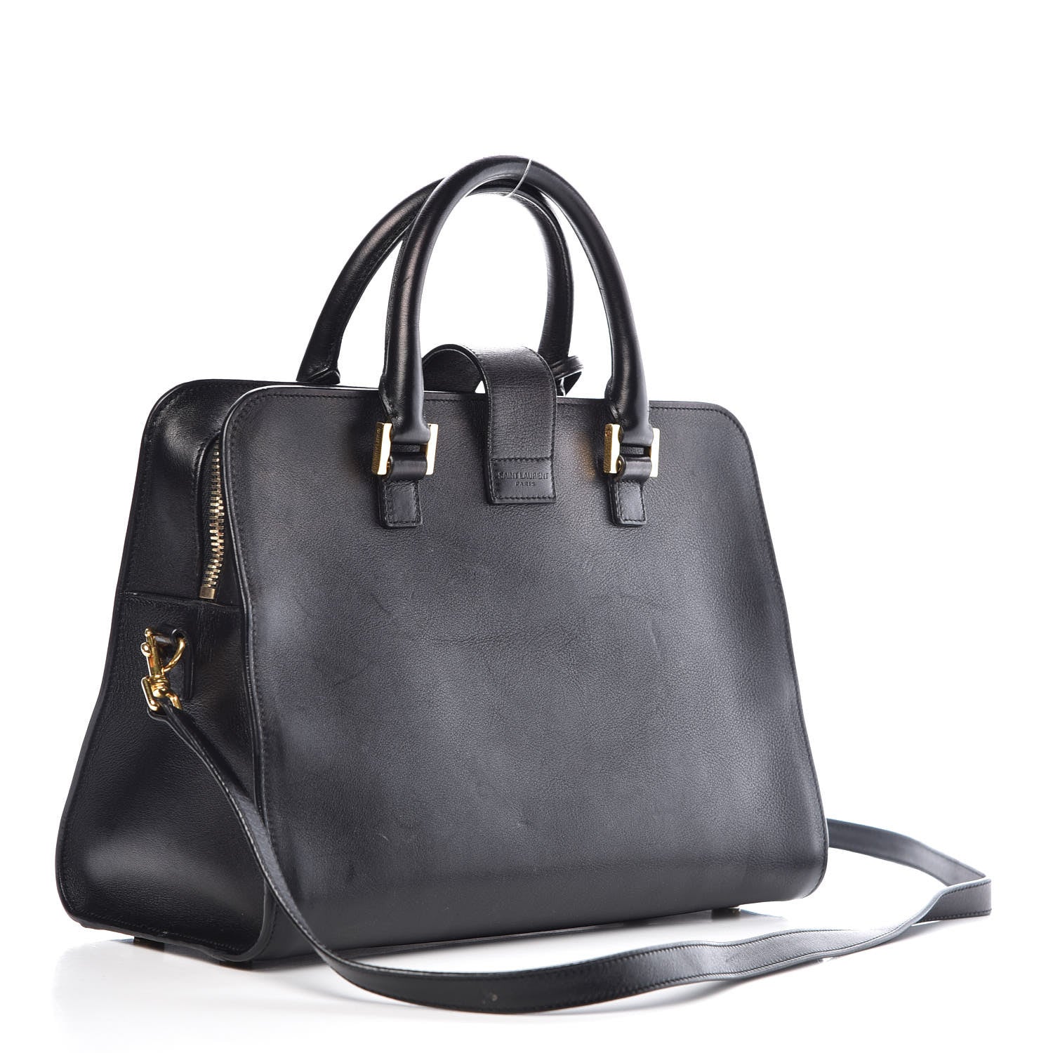 Saint Laurent Smooth Calfskin Small Monogram Cabas Black 3 of 15