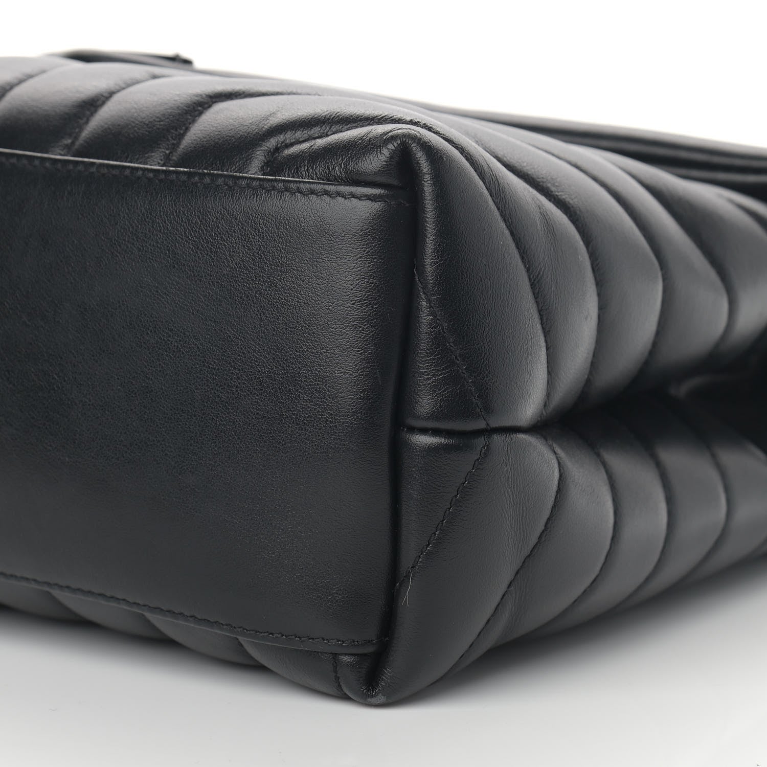 Saint Laurent Calfskin Y Quilted Monogram Medium Loulou Chain Satchel Black 9 of 13