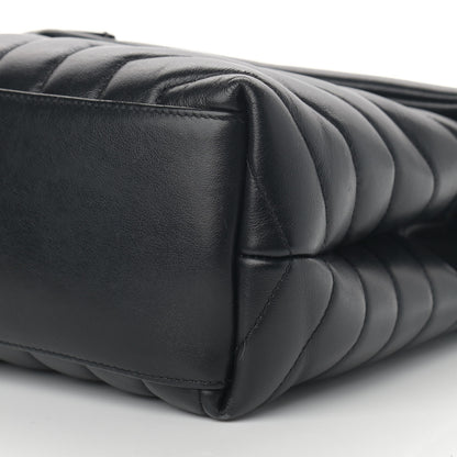 Saint Laurent Calfskin Y Quilted Monogram Medium Loulou Chain Satchel Black 9 of 13
