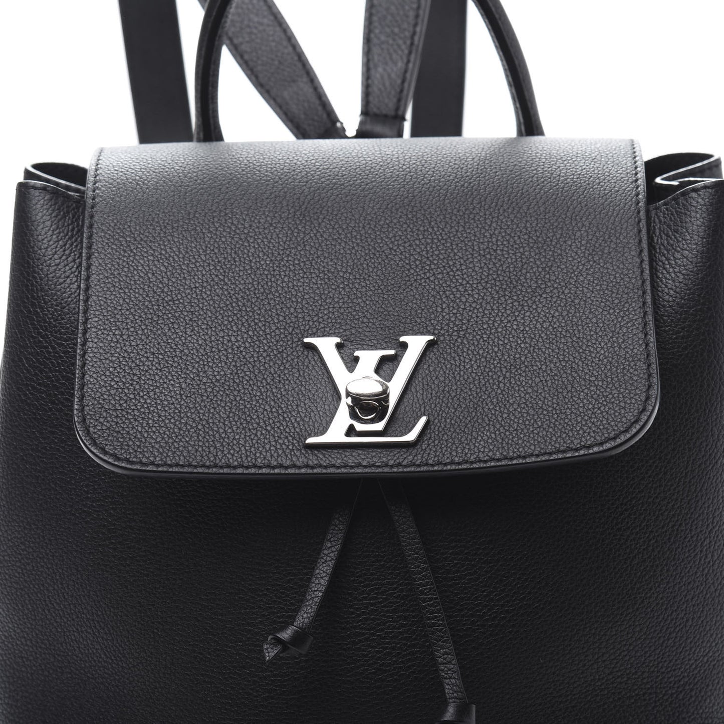 Calfskin Lockme Backpack Black