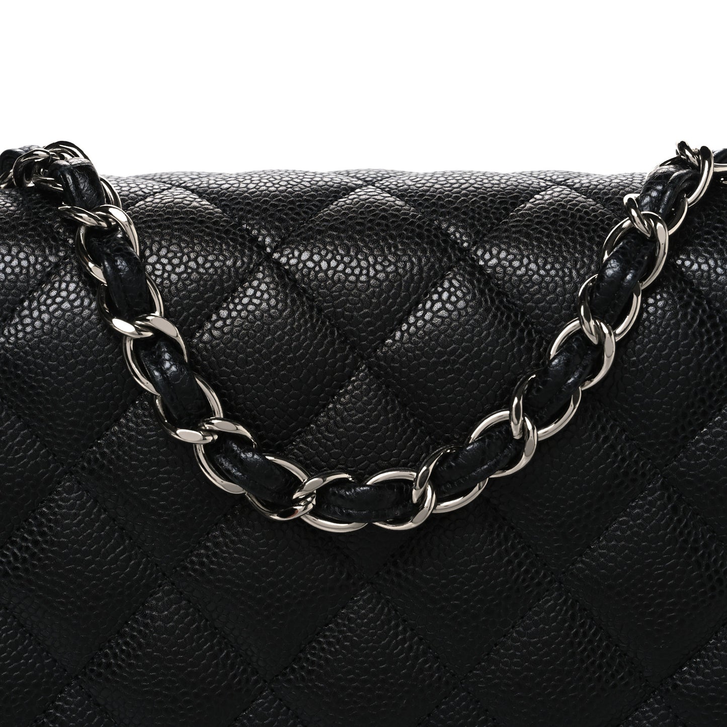 Caviar Quilted Jumbo Single Flap Black