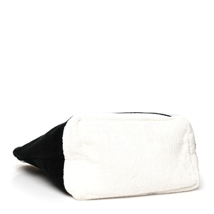 Chanel Terry Cotton CC Beach Tote Towel Set Black White 5 of 12