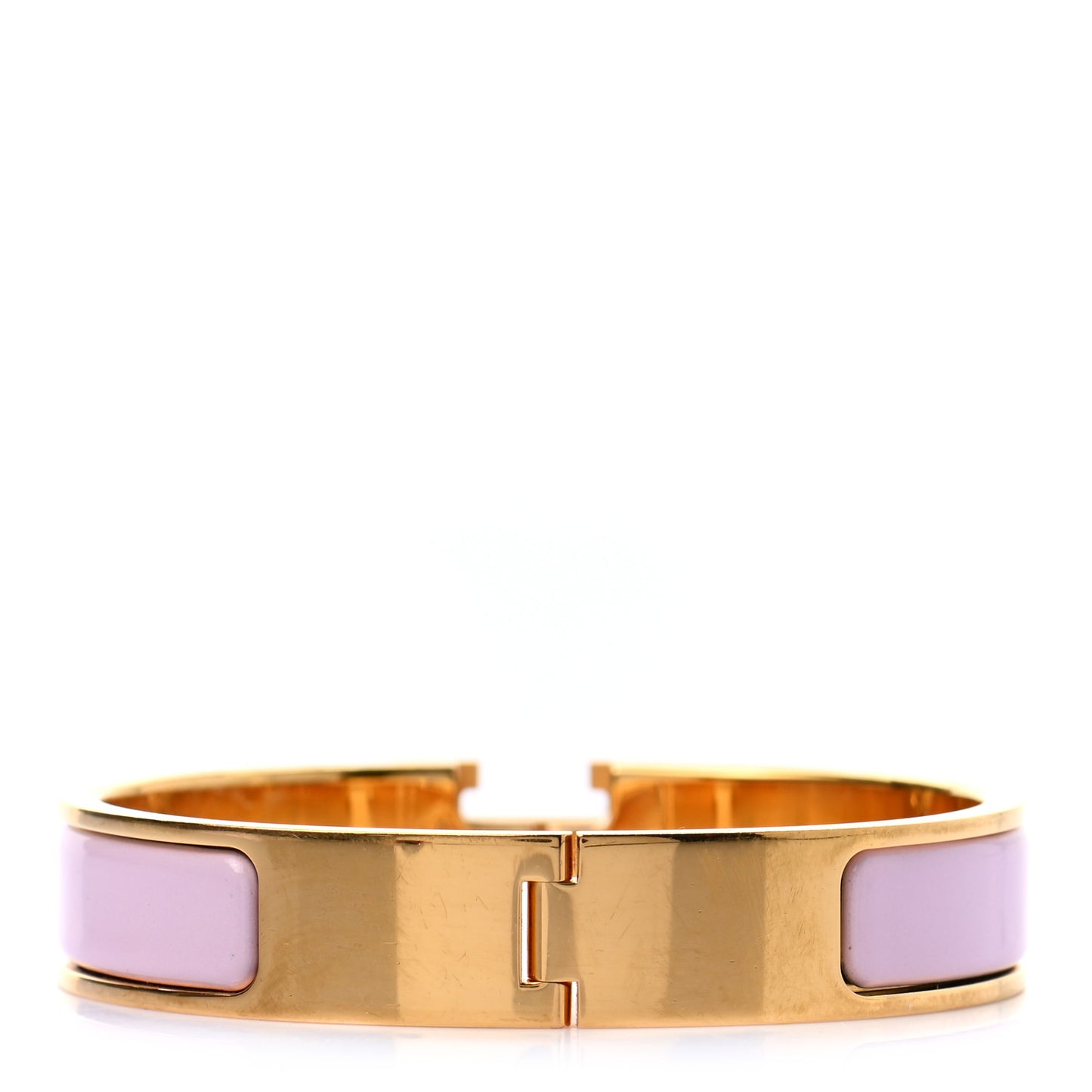 Enamel Narrow Clic Clac H Bracelet PM Rose Dragee
