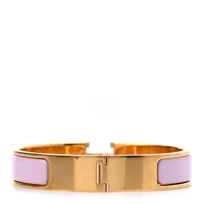 Hermes Enamel Narrow Clic Clac H Bracelet PM Rose Dragee 3 of 4
