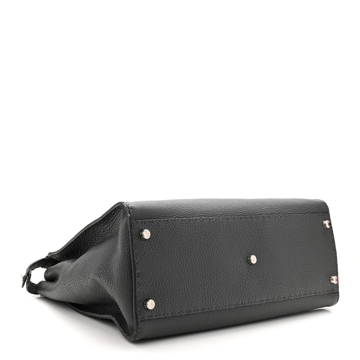 Cuoio Romano Selleria Bi-Color Large Peekaboo Iconic Satchel Asfalto Latte