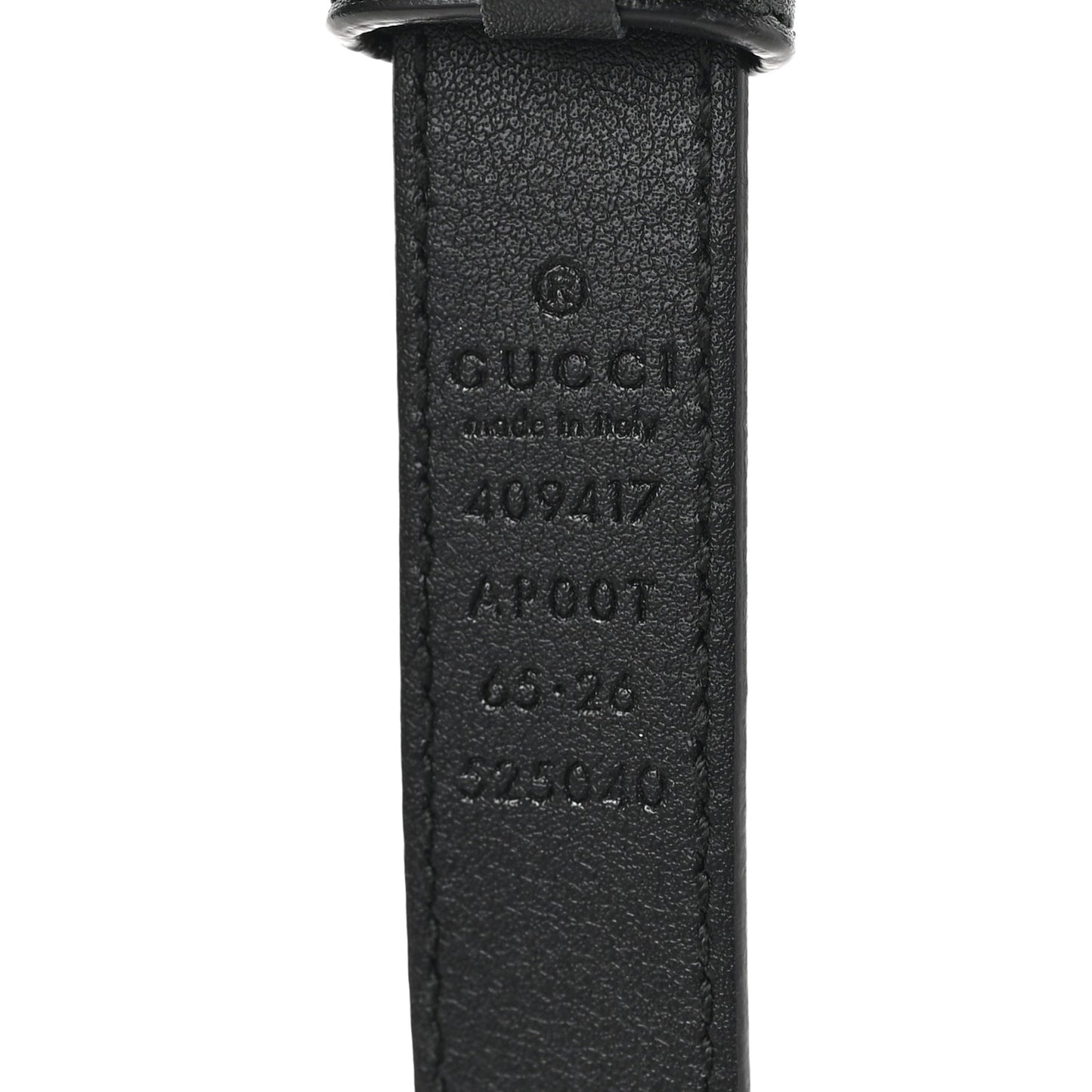 Calfskin Double G 20mm Belt 65 26 Black