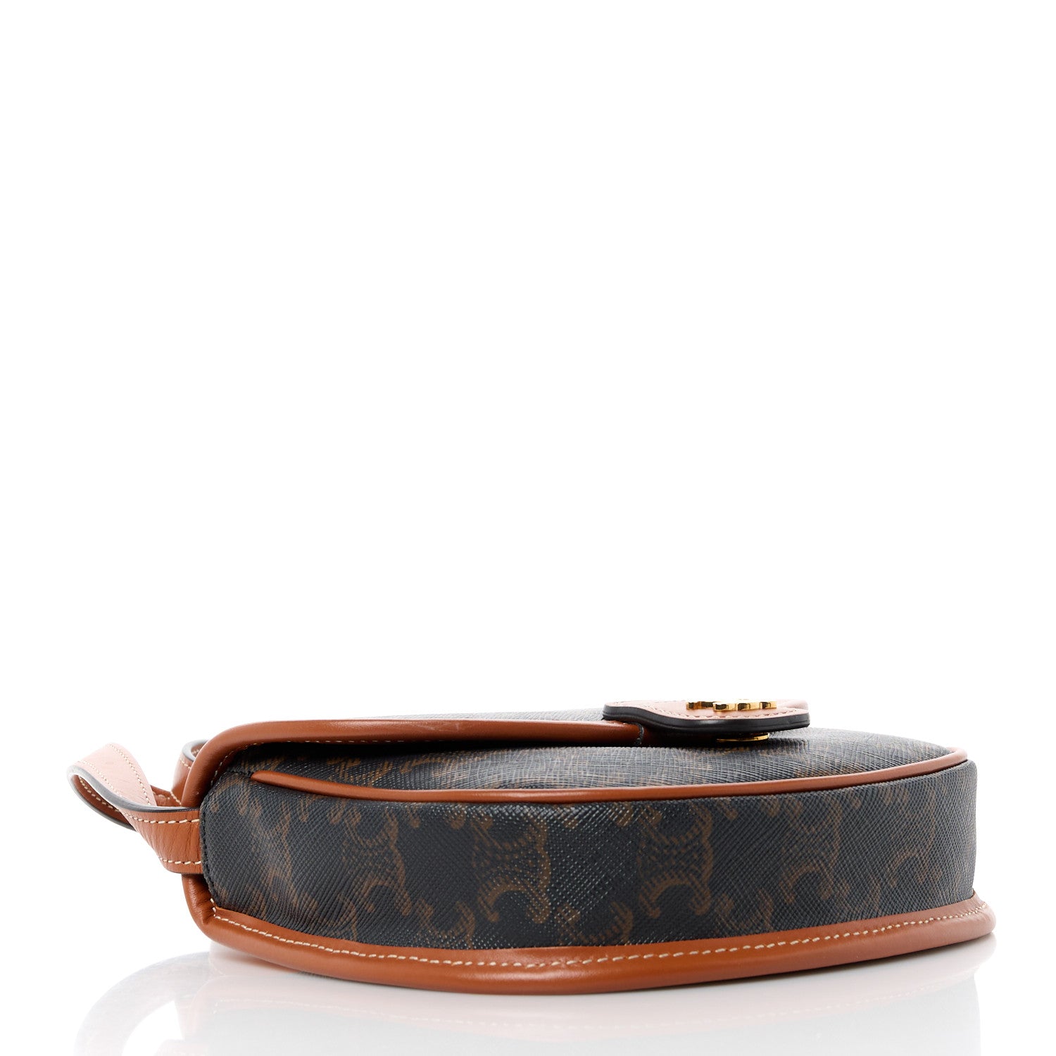 Celine Canvas Calfskin Triomphe Mini Besace Tan 4 of 12