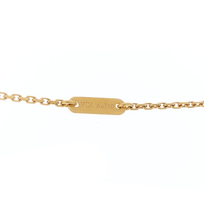 Van Cleef & Arpels 18K Yellow Gold Mother of Pearl Sweet Alhambra Pendant Necklace 5 of 6