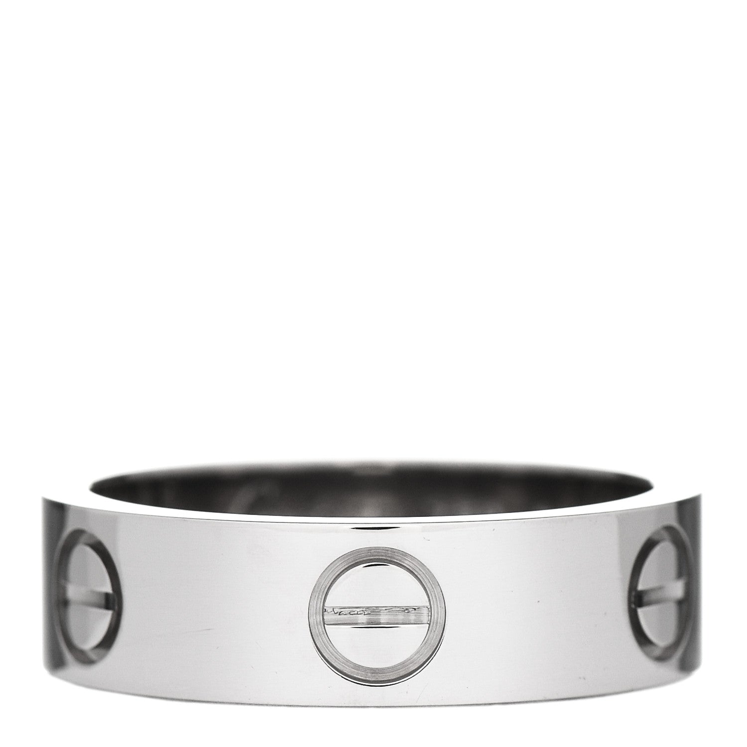 Cartier 18K White Gold 5.5mm LOVE Ring 54 6.75 1 of 5