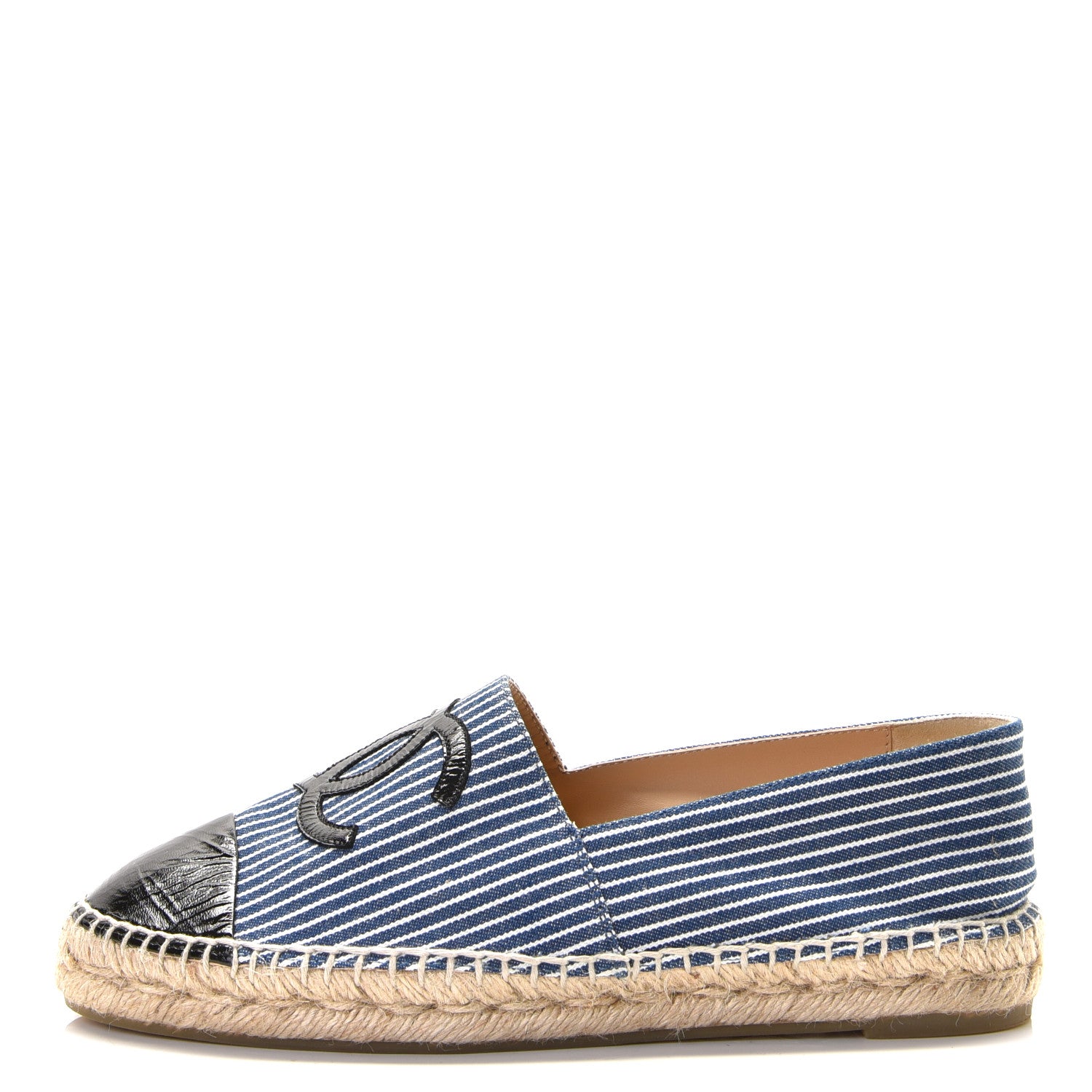 Chanel Denim CC Espadrilles 39 Blue White Black 1 of 9