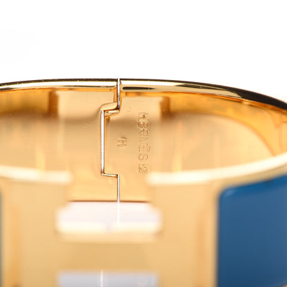 Hermes Enamel Wide Clic Clac H Bracelet GM Bleu 4 of 5