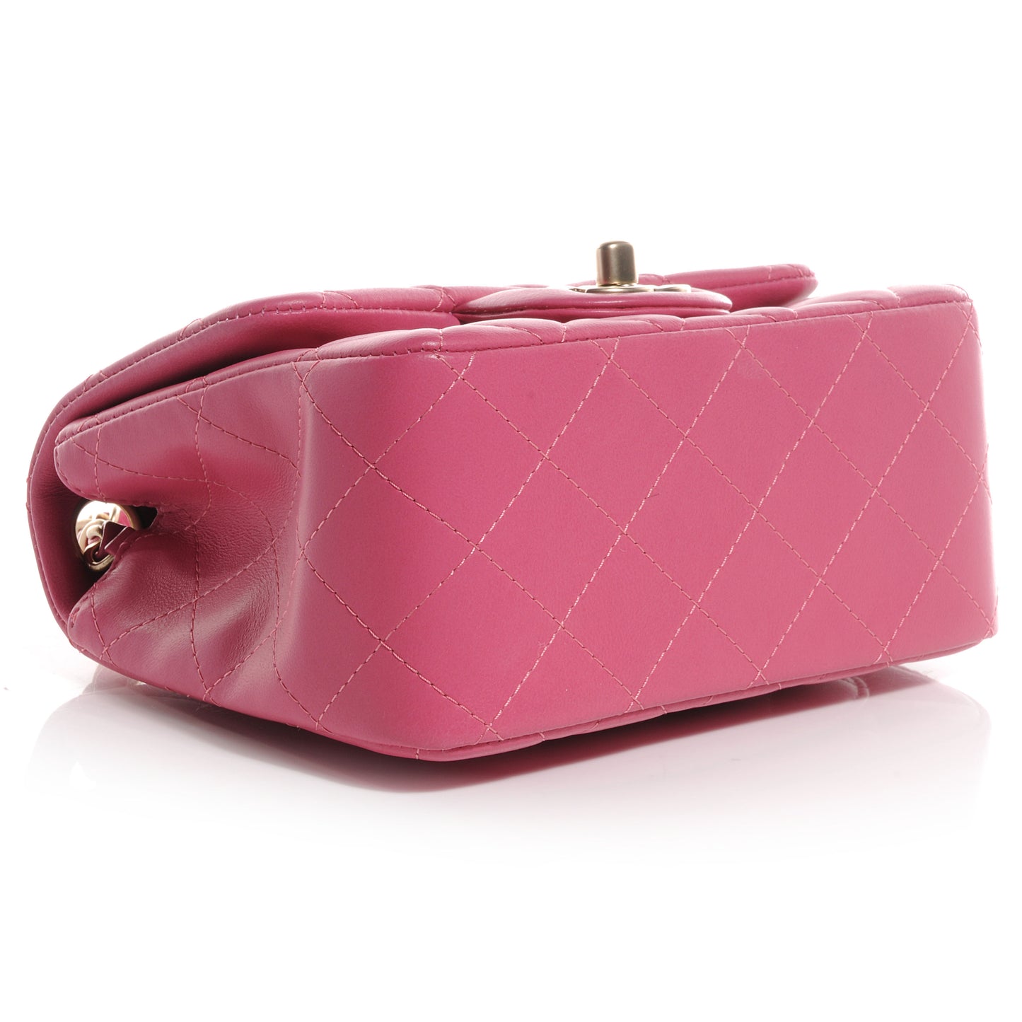 Lambskin Quilted Mini Square Flap Pink