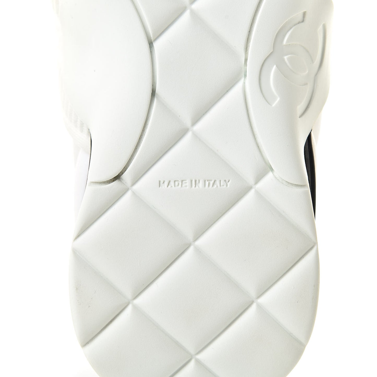 Stretch Fabric CC Sneakers 38.5 White
