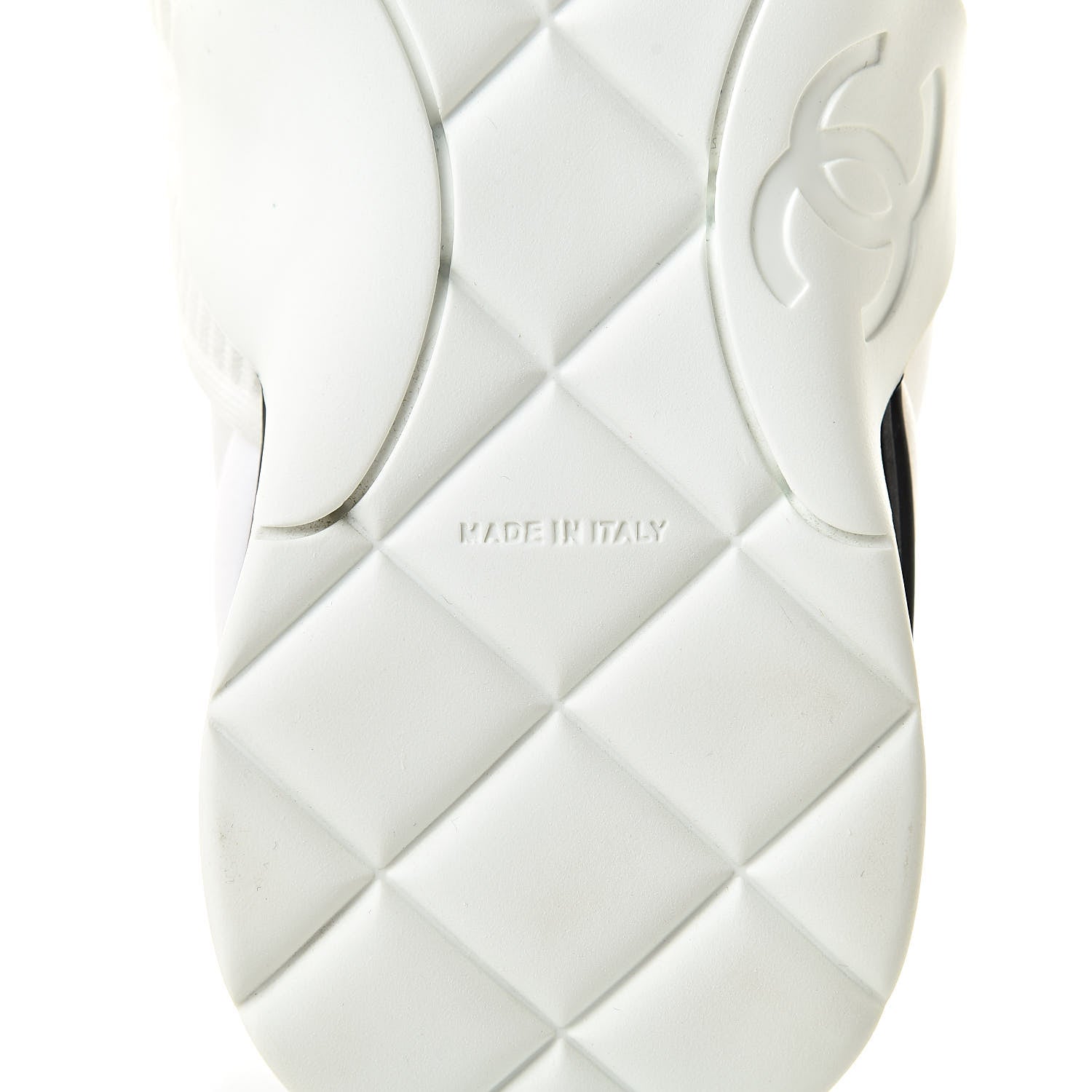 Chanel Stretch Fabric CC Sneakers 38.5 White 6 of 8