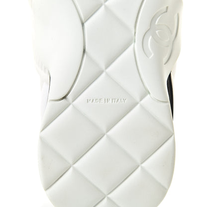 Chanel Stretch Fabric CC Sneakers 38.5 White 6 of 8